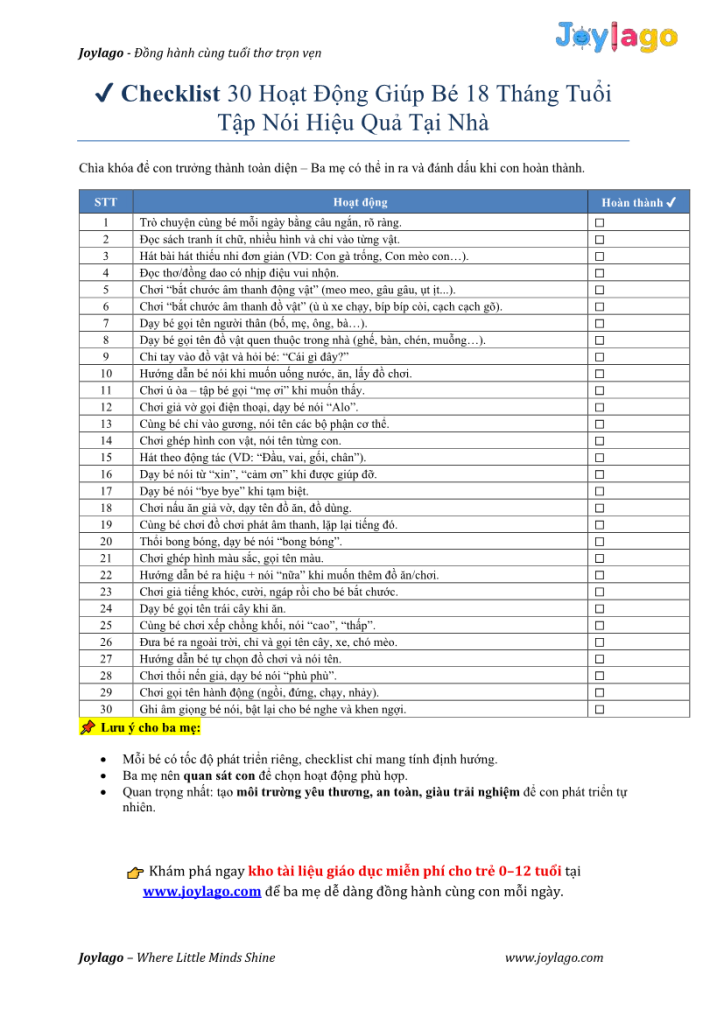 10. Checklist 30 hoat dong giup be tap noi nhanh1