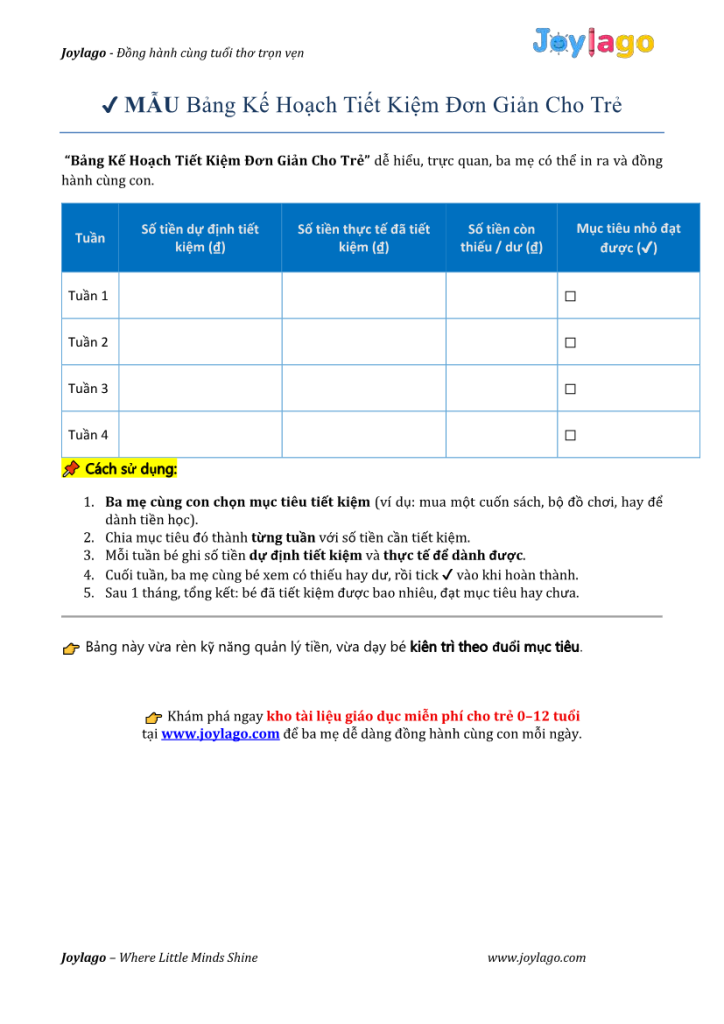 25. Checklist bang ke hoach tiet kiem tien1