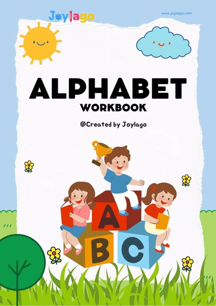 Alphabet Tracing Worksheet In Monochromatic Simple Style