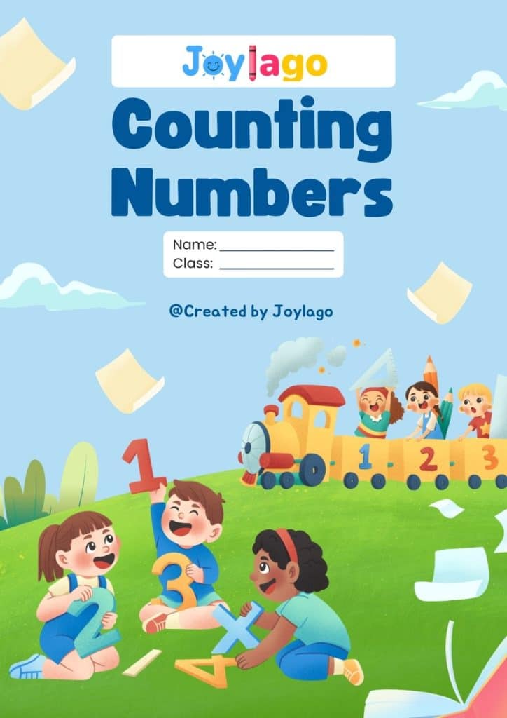 Counting Numbers Workbook Blue and Green Cute and Illustrative Style