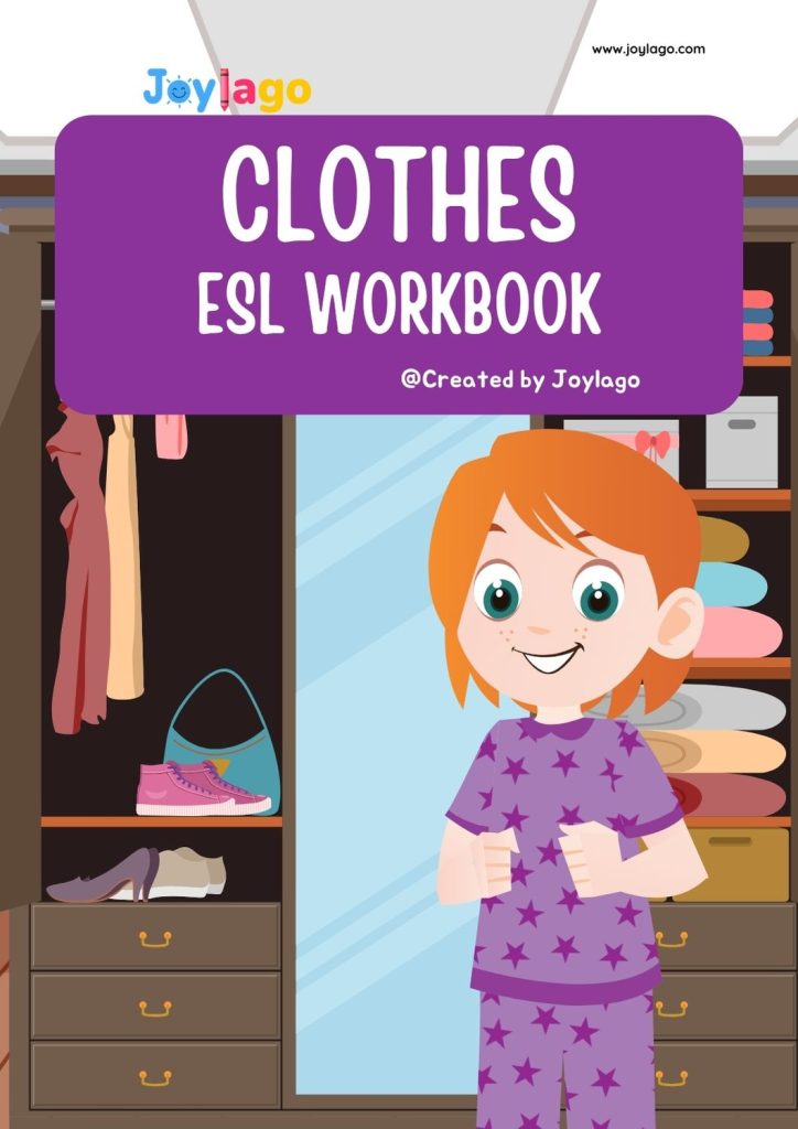 ESL Clothes Kindergarten Workbook in Colourful Illustrative Style
