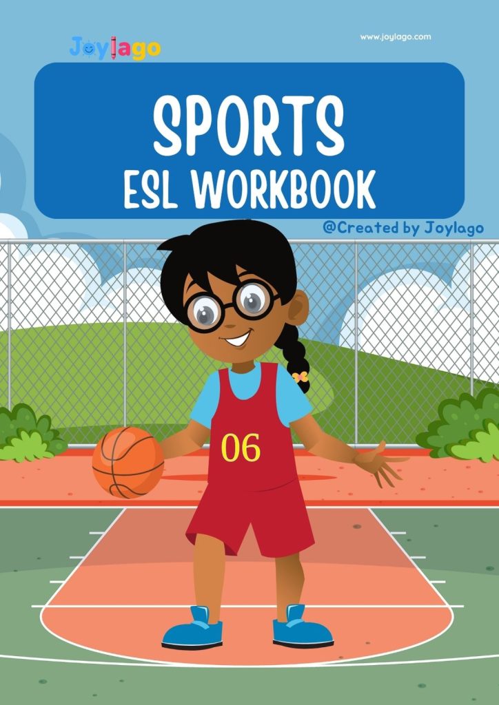 ESL Sports Kindergarten Workbook in Colourful Illustrative Style