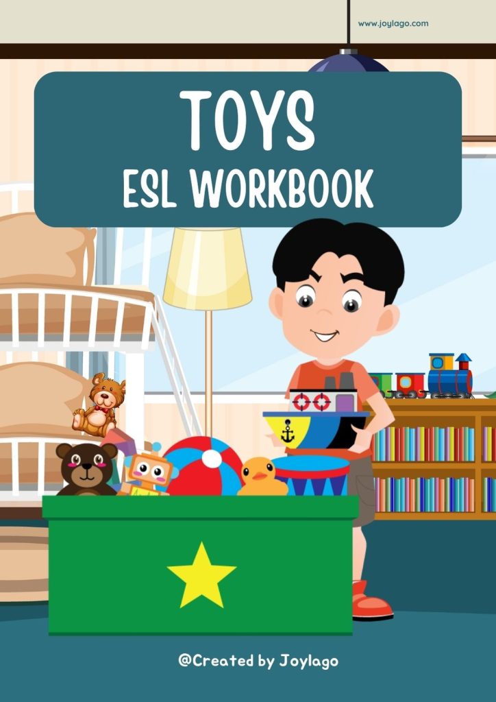 ESL Toys Kindergarten Workbook in Colourful Illustrative Style
