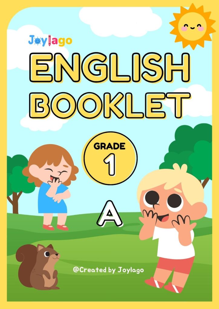 English Booklet A for Grade 1 in Yellow White Cute Style