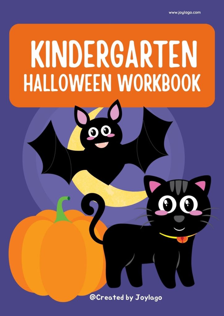 Halloween Workbook for Kids Worksheet in Colourful Illustrative Style