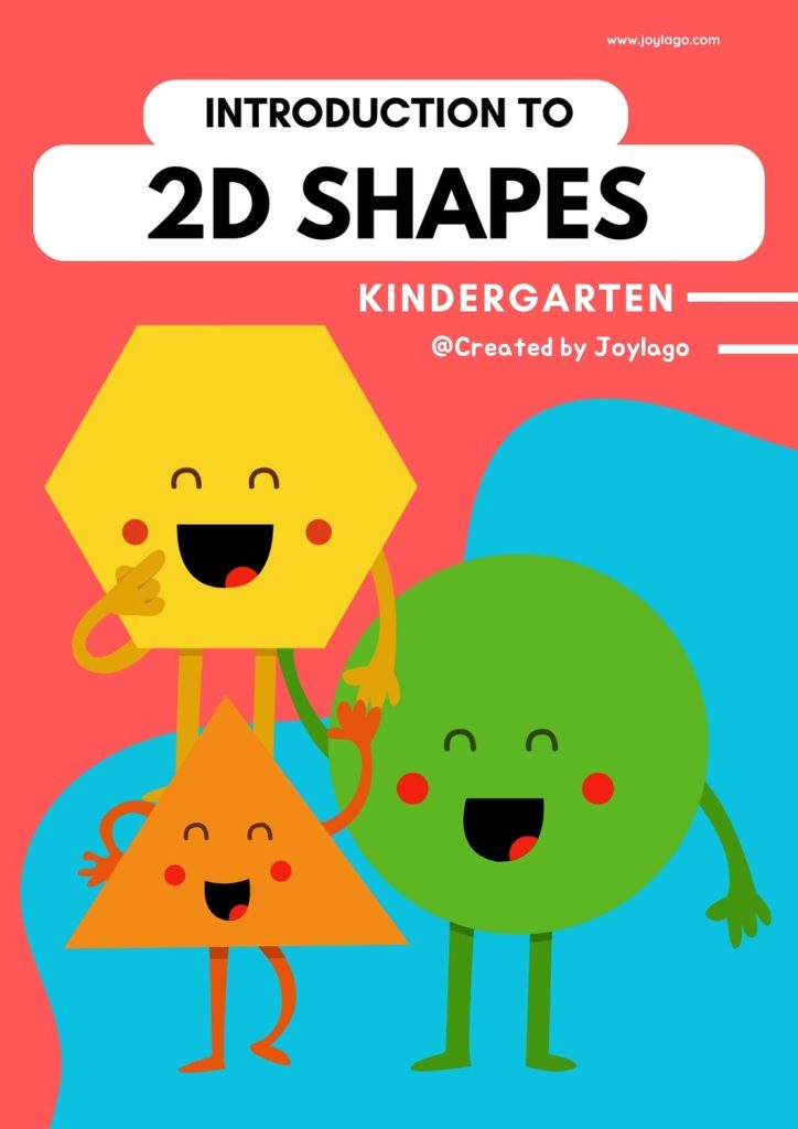 Introduction to 2D Shapes Maths Worksheet Bundle in Colourful Cartoon Style