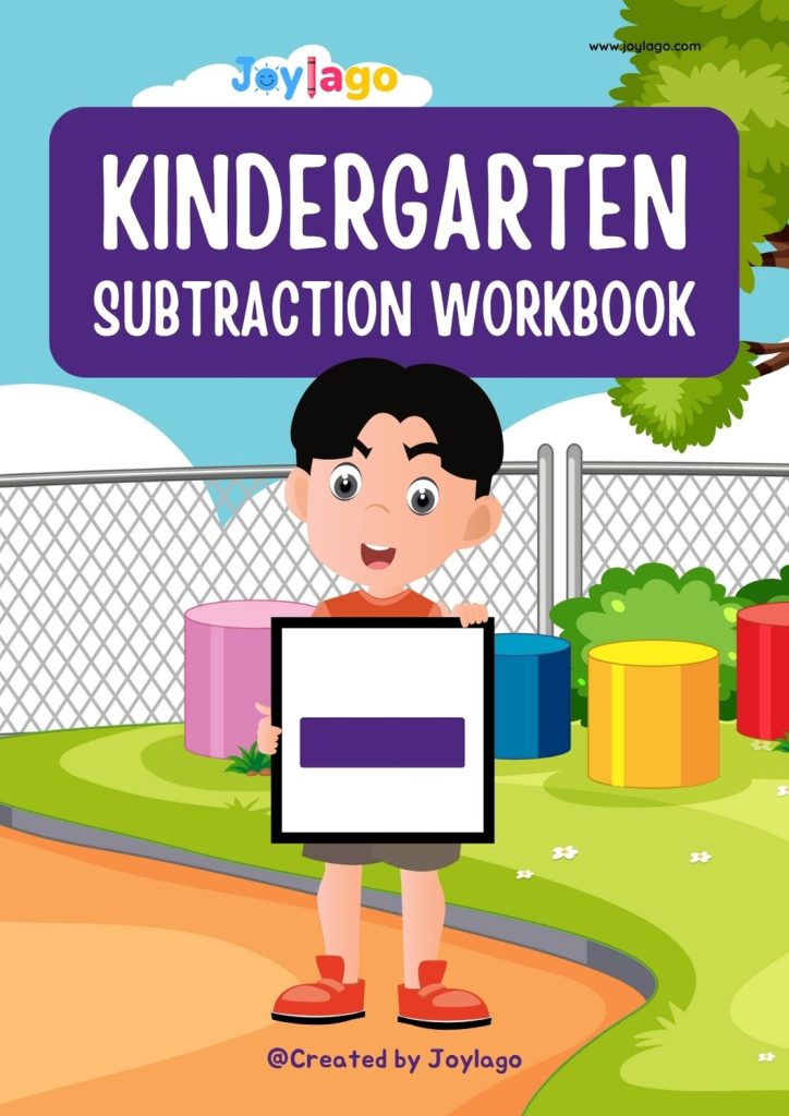 Kindergarten Subtraction Math Worksheet in Colourful Illustrative Style