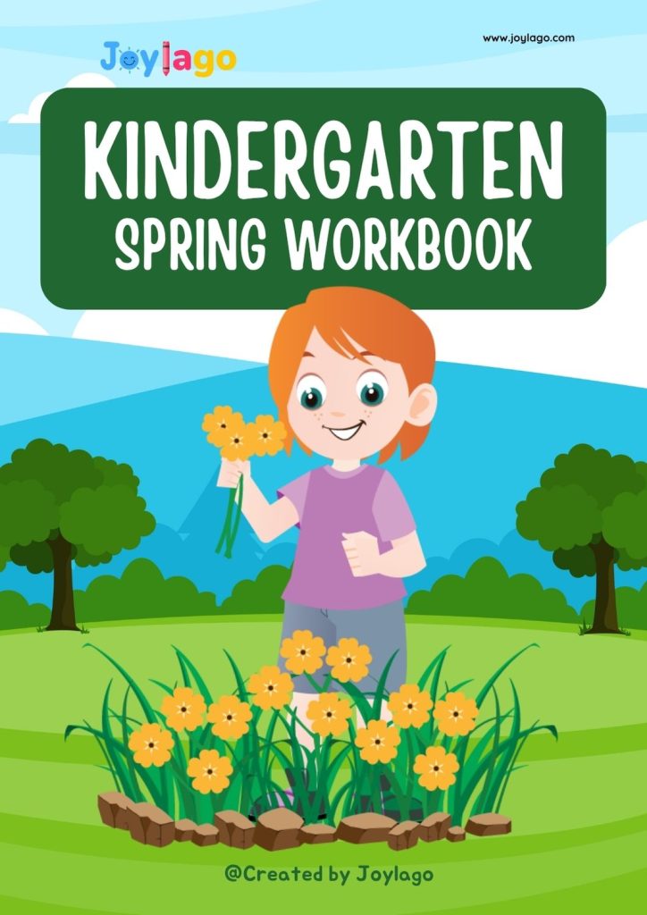 Spring Kindergarten Workbook in Colourful Illustrative Style