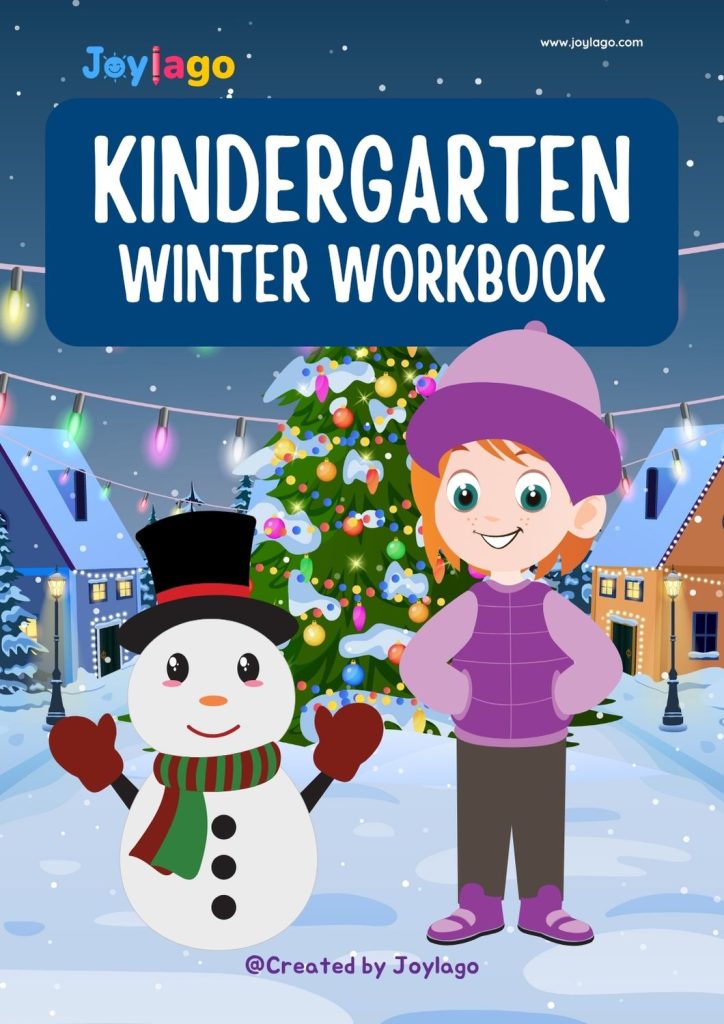 Winter Kindergarten Workbook in Colourful Illustrative Style
