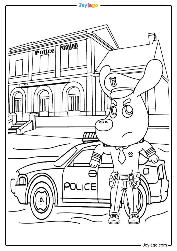 tranh to mau canh sat truong labrador coloring pages 3