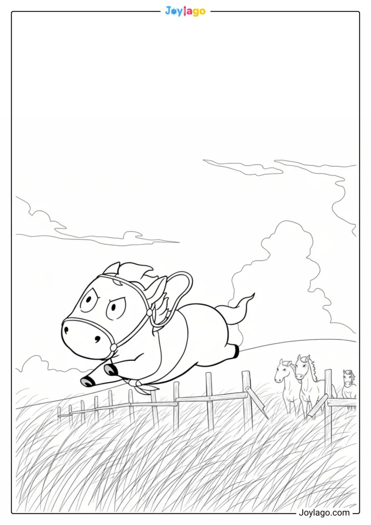 tranh to mau chu ngua ma tieu da ma xiao ye coloring pages 10