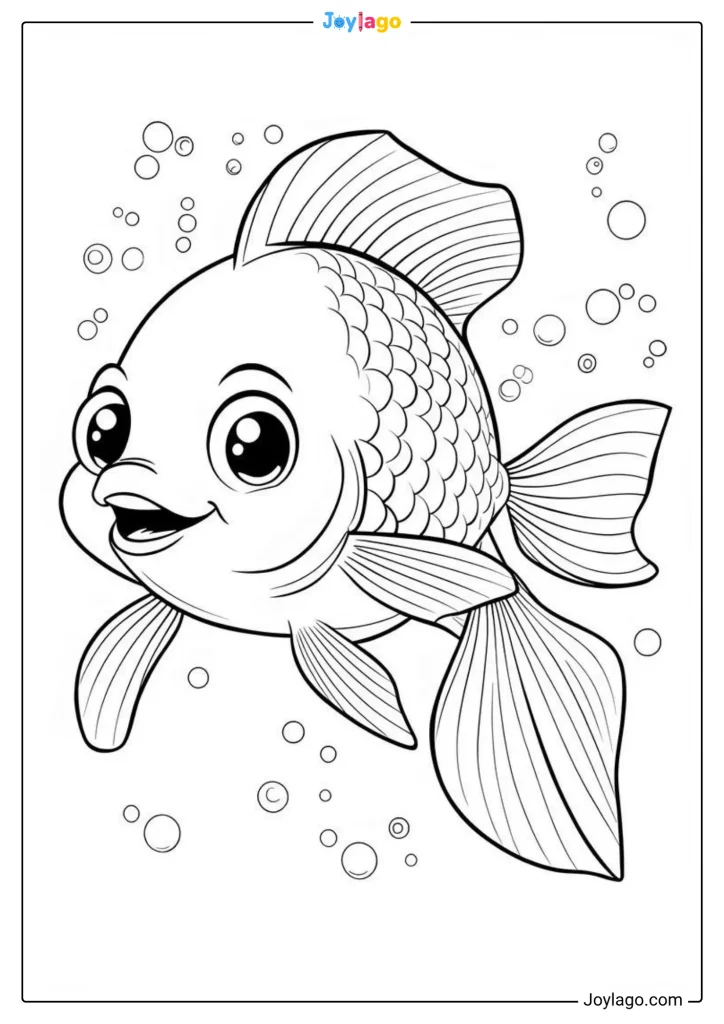 tranh to mau con ca fish 10