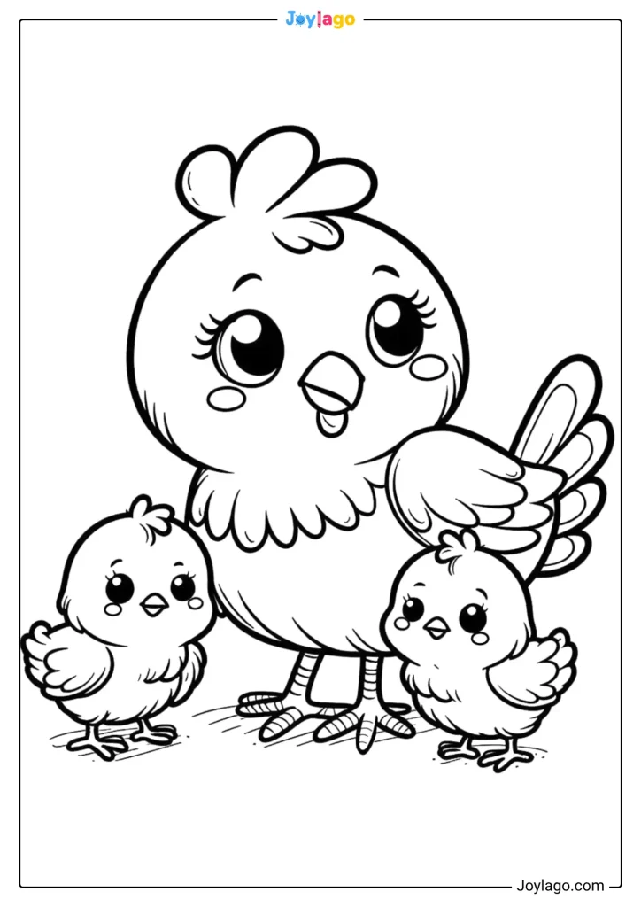 tranh to mau con ga chicken coloring pages 44