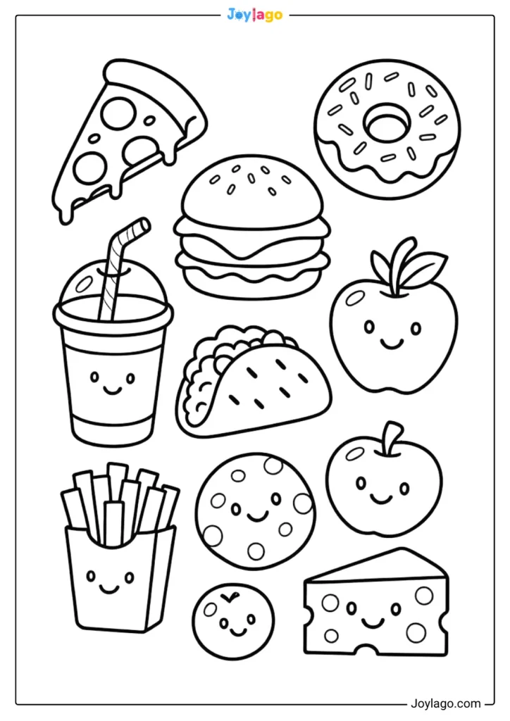 tranh to mau do uong thuc an thuc pham food coloring pages 73