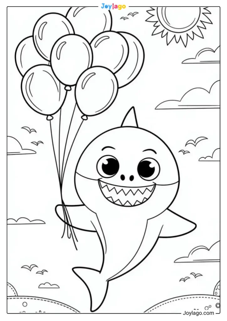 tranh to mau dong vat bien con ca map shark coloring pages 35