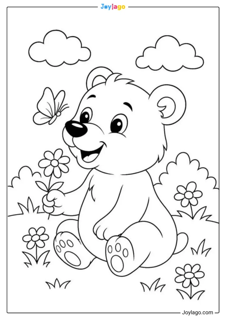 tranh to mau dong vat con gau bear coloring pages 46