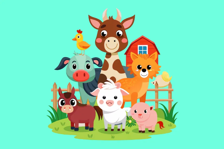 Tranh Tô Màu Động Vật Trang Trại - Nông Trại - Farm Animals 1 tranh to mau dong vat nongtrai trangtrai joylago
