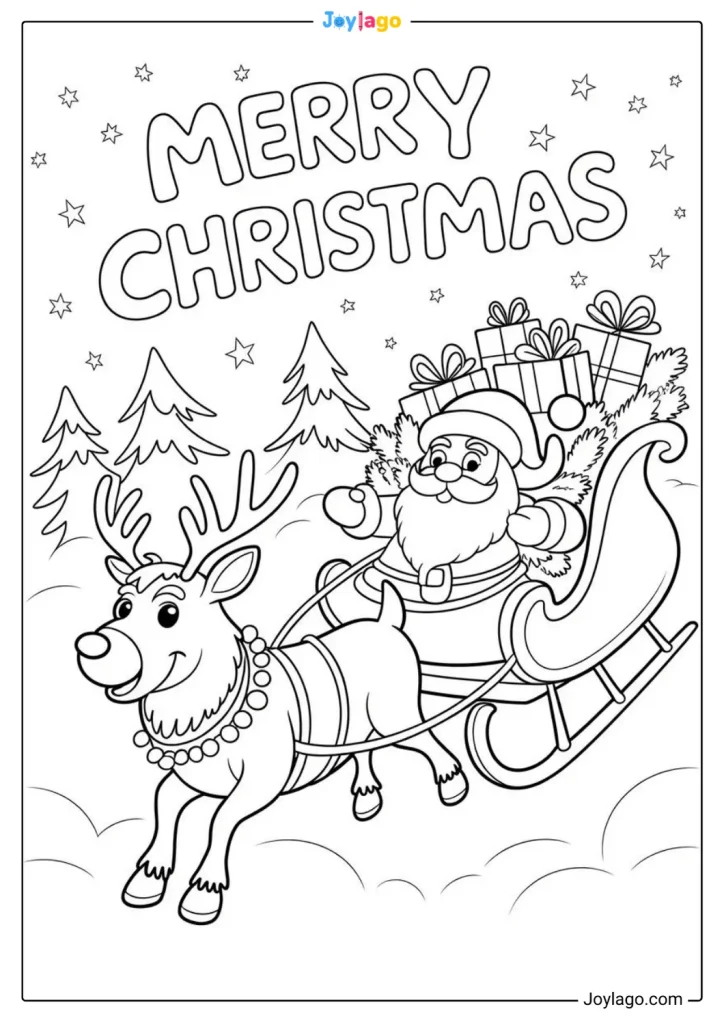 tranh to mau giang sinh noel merry christmas coloring pages 54