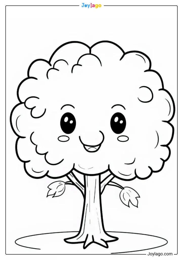 tranh to mau cay xanh green trees coloring pages 40