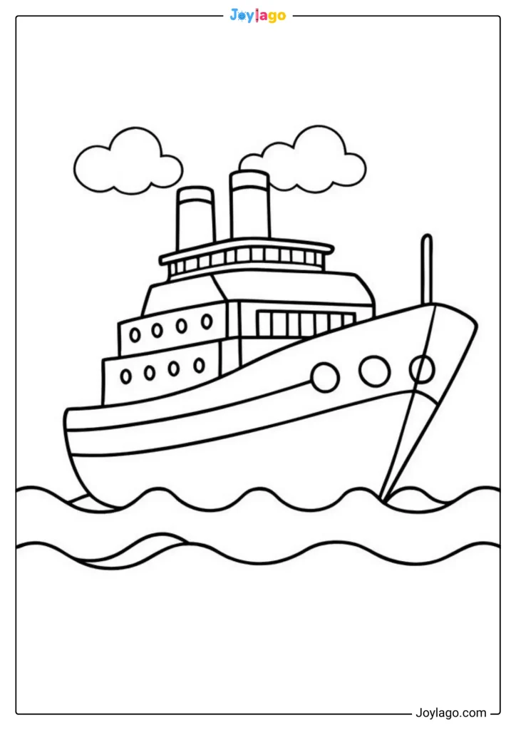 tranh to mau tau thuyen ship ooloring pages 87