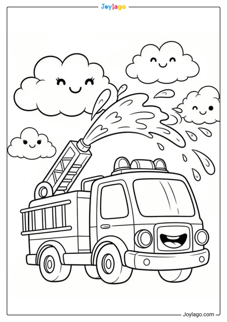 tranh to mau xe cuu hoa fire truck coloring pages 8